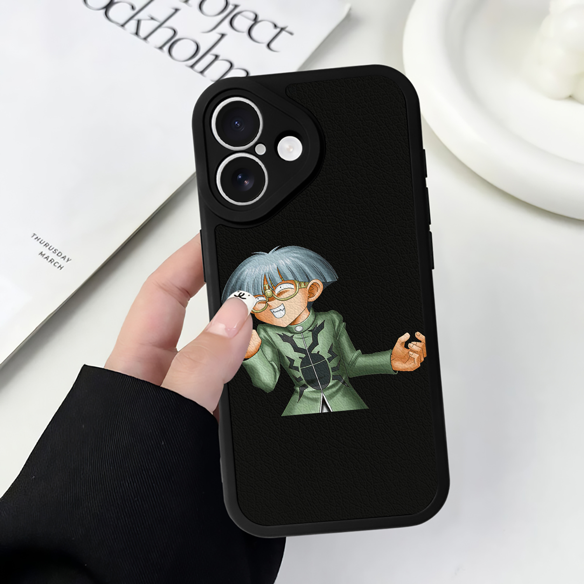 （画像用） 遊☆戯☆王 Yu-Gi-Oh! 【iPhone 16シリーズ対応】シリコンスマホケース（レザー調） 材質：シリコン